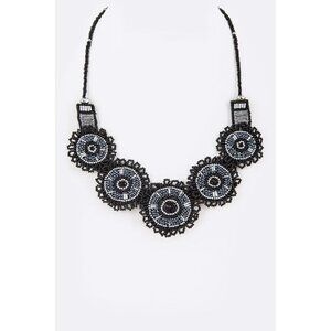 DIONA J SEED BEADS ICONIC NECKLACE COLOR JET